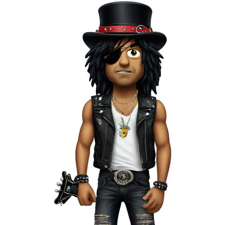 Slash from Guns'N'Roses face emoji