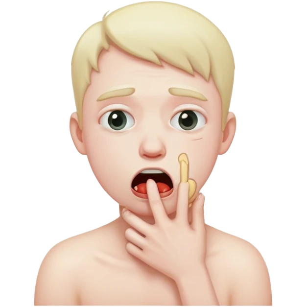 person chocking themselves emoji