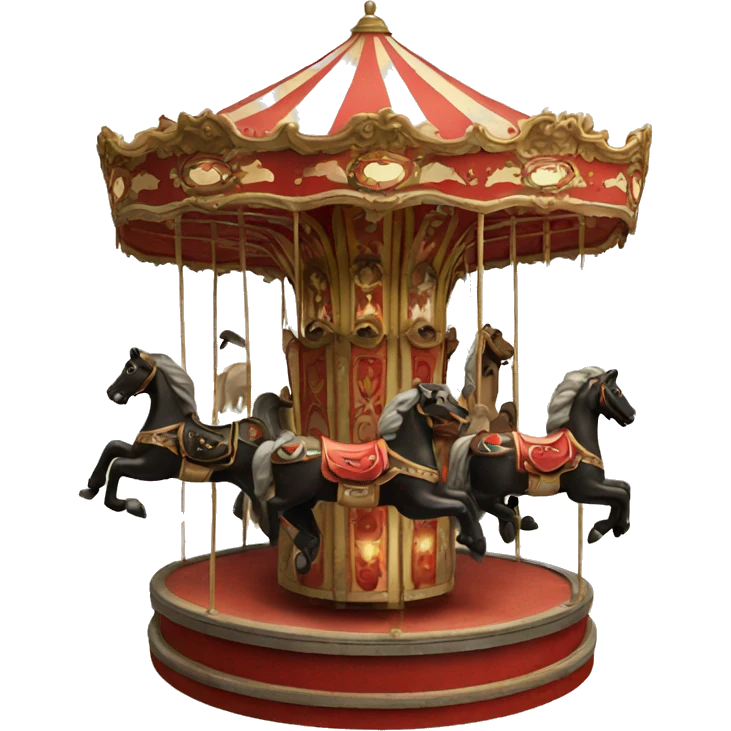 Vintage red and black carousel  emoji