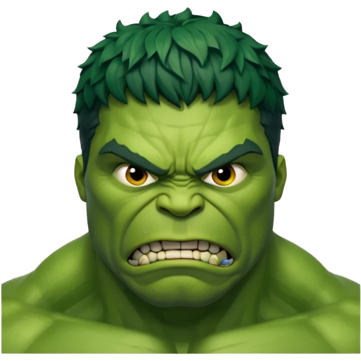 Hulk  angry wihtout crown   from Games of throne character face only front face emoji