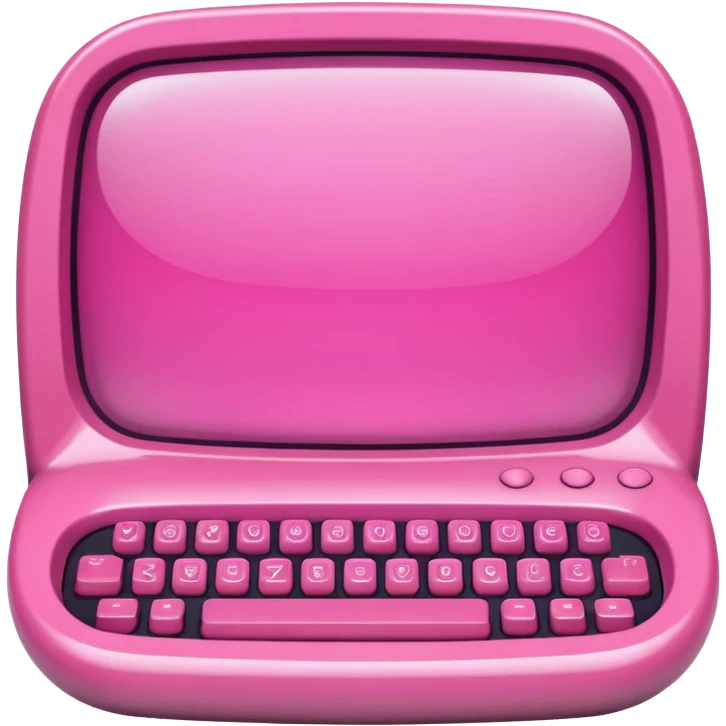 shiny pink translucent 90s PC emoji