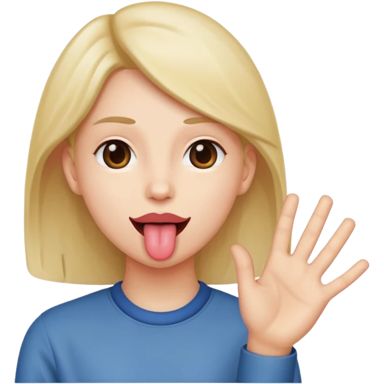 tongue out with hands to the side  emoji