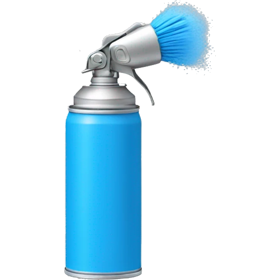spray can, color blue, regular small spray nozzle emoji