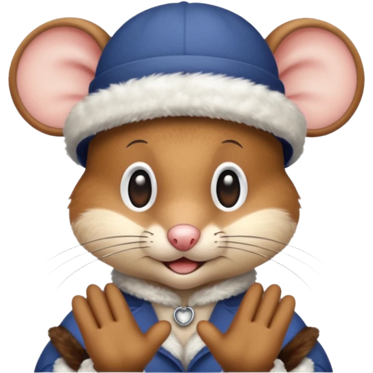 mouse wearing hat emoji