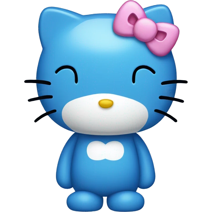 Blue hello kitty emoji