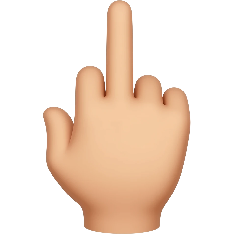 Middle finger emoji