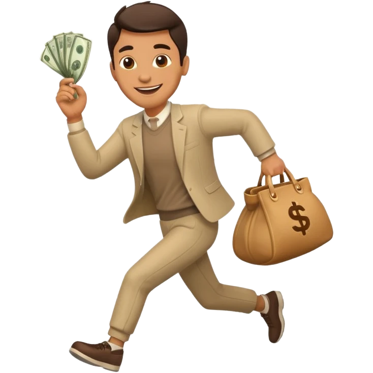 Man running with moneybag emoji