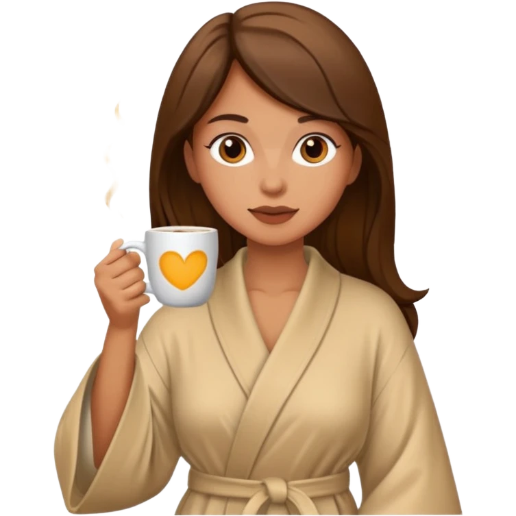 Women drinkers coffee in the morning  emoji