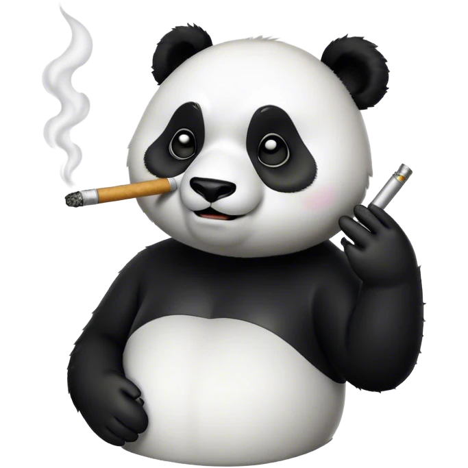 panda smoking a dab emoji