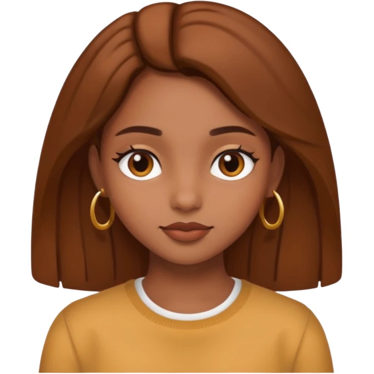Brown girl aesthetic emoji