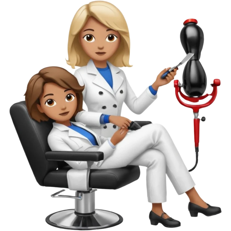 woman hairdresser chair emoji