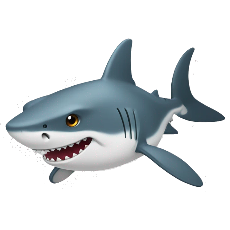  sans couleur requin emoji