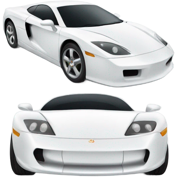 white sports car emoji