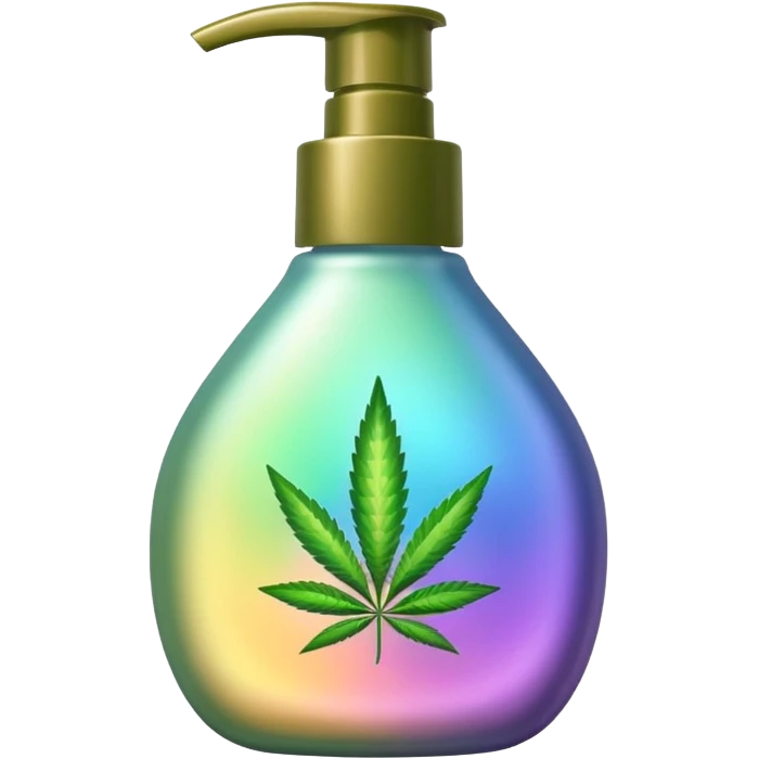 Hemp brand, iridescent lotion emoji