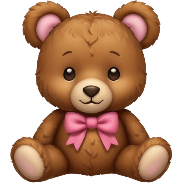 cute teddy bear with bows on both the ears emoji