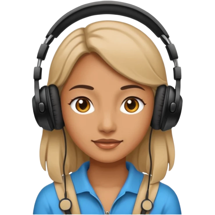 woman with on-ear headphones emoji