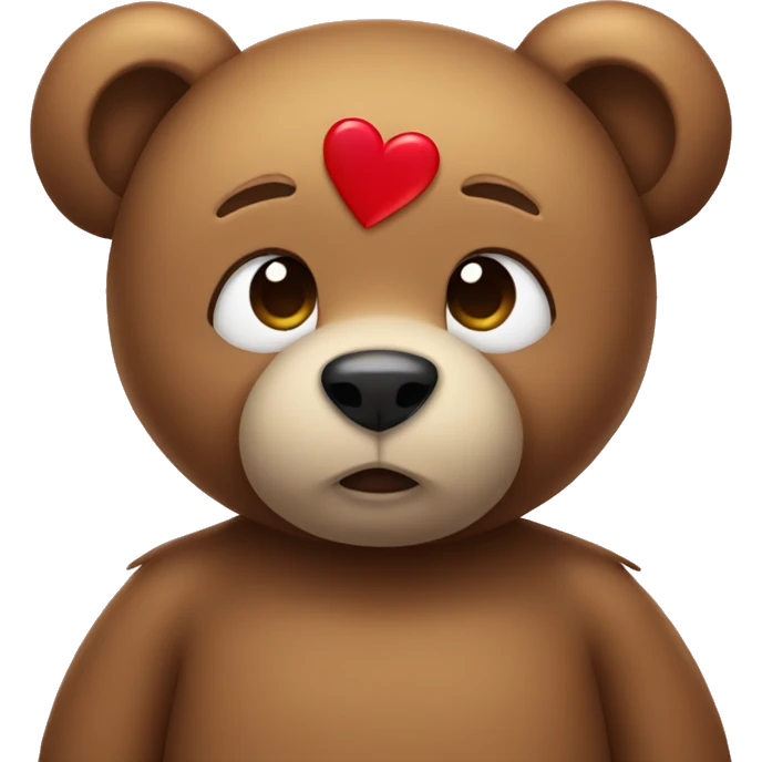 teddybear with heart crying emoji
