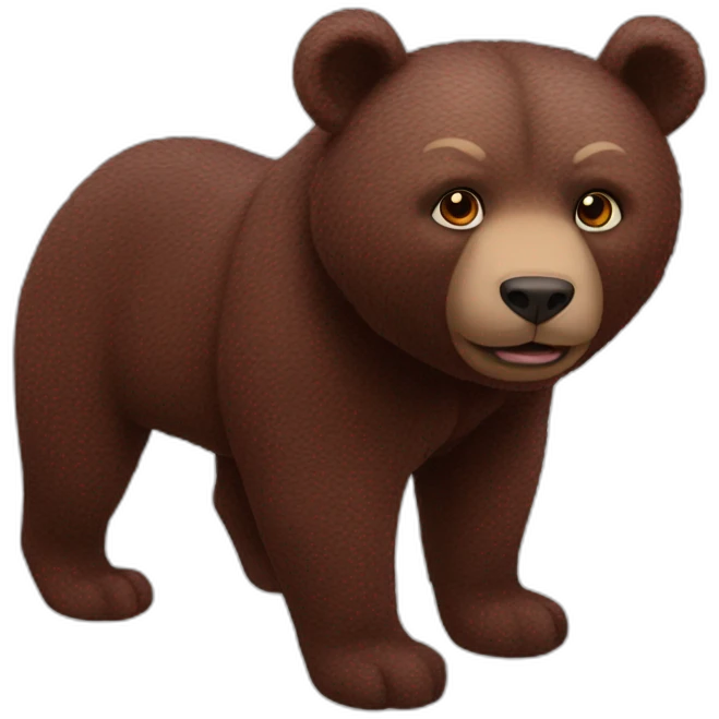 Ours rouge a l'envers emoji