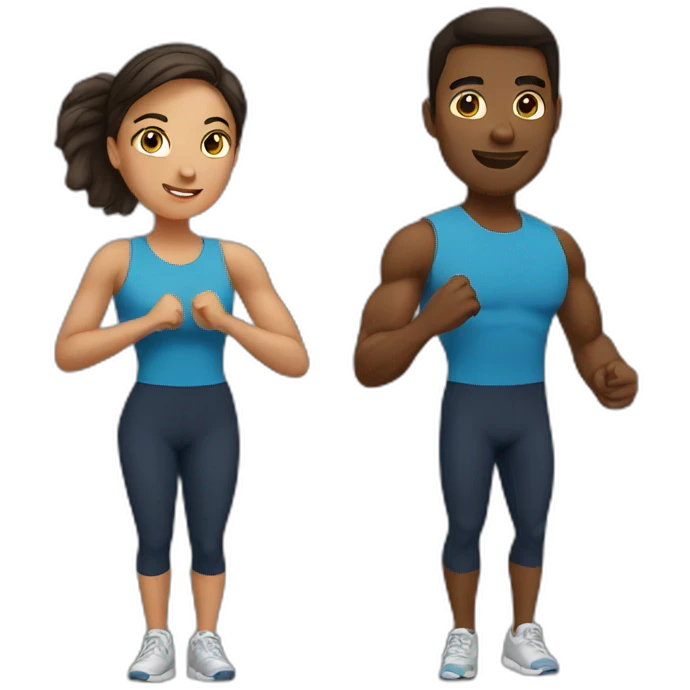 couple training together emoji