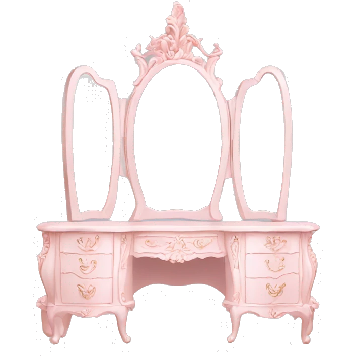 Pale pink Rococo vanity emoji