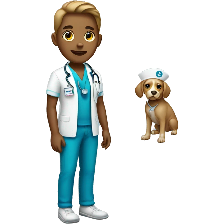 Tan boy vet nurse emoji