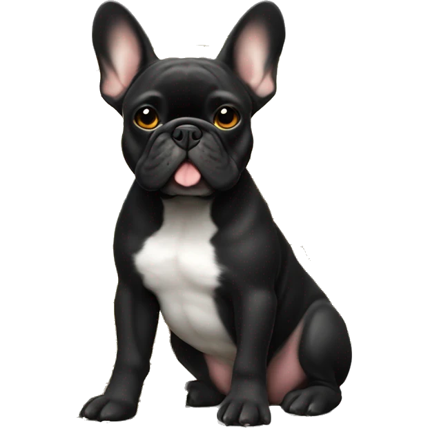 Black-and-tan French bulldog sitting on gold coins emoji