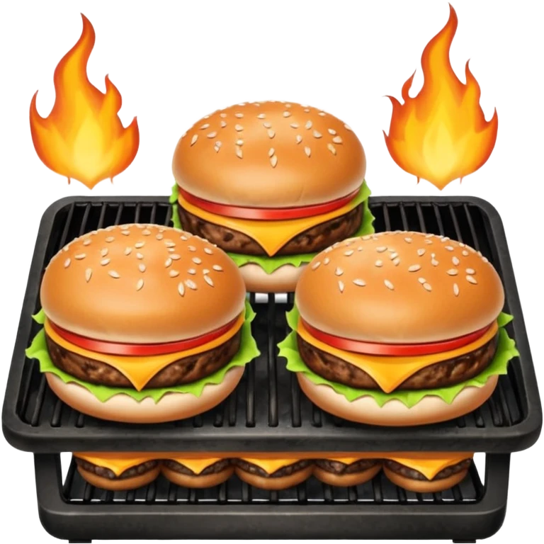 grilling burgers emoji