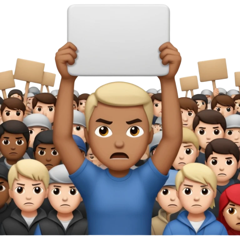 revolution, mass protests, violence, picket movement emoji