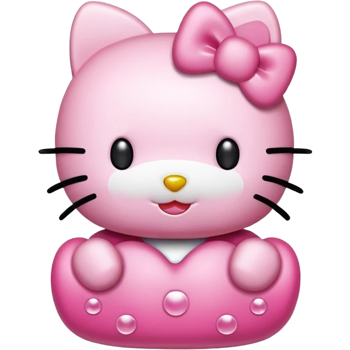 Bubbly hello kitty emoji