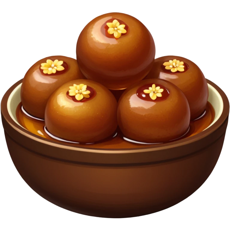 An Indian bowl of gulab jamun emoji