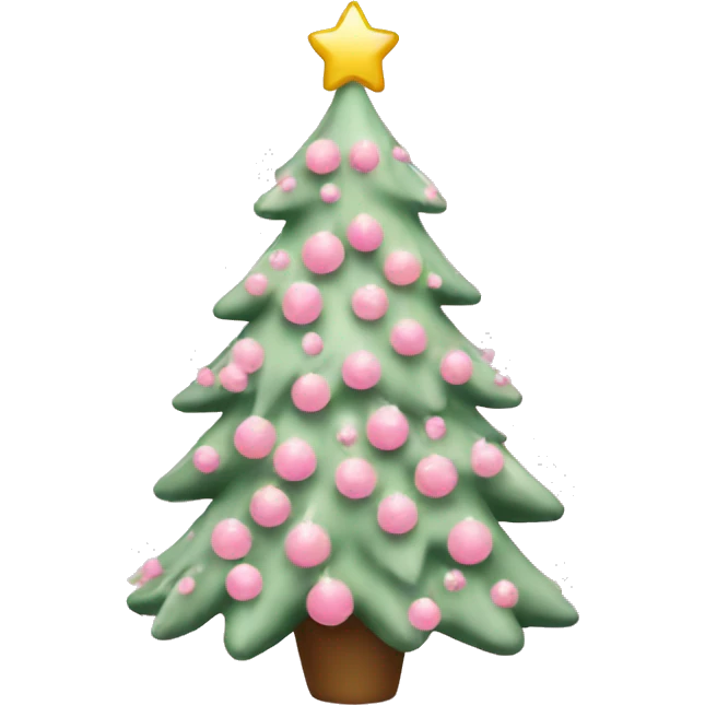 Light pink Christmas tree emoji