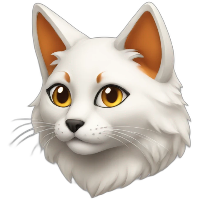 cat mixed whit fox emoji