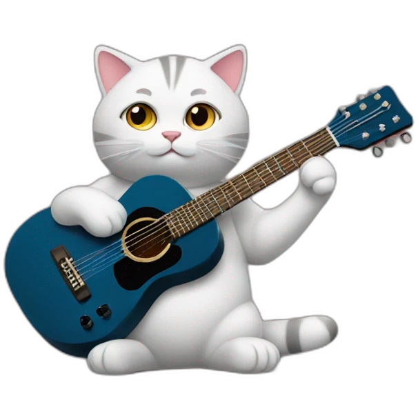 gatito con guitarra emoji