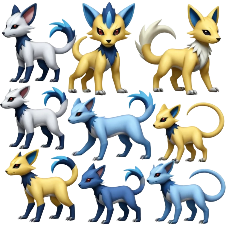 Genet-Absol-Manectric-Electrike-Zeraora-Primagen-fusion-creature  emoji