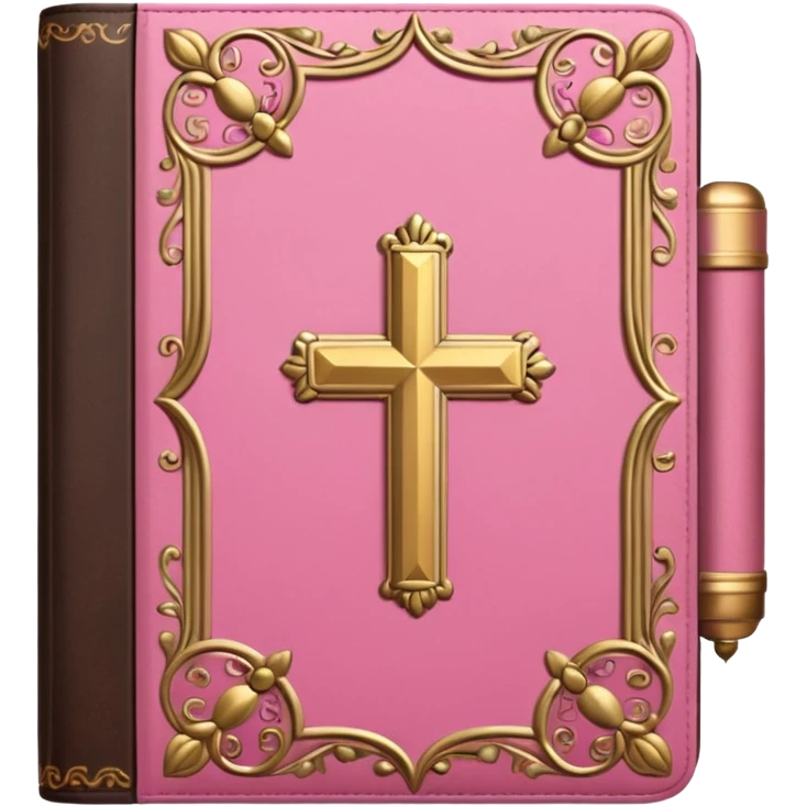 make a girly catholic bible with pink tones emoji