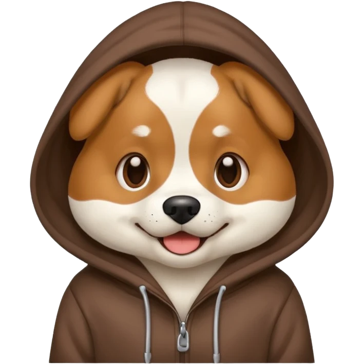 Dog wearing a hoodie  emoji