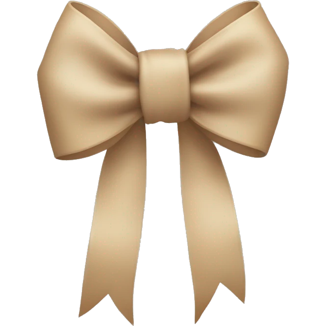 beige bow  emoji