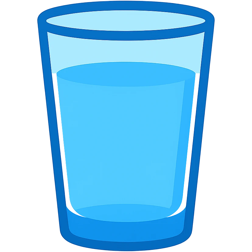 now with water emoji