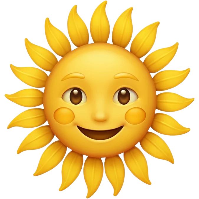 sun emoji, smiling face emoji