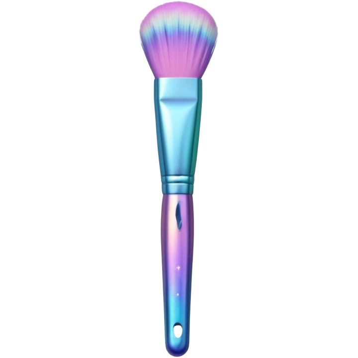 Iridescent makeup brush emoji