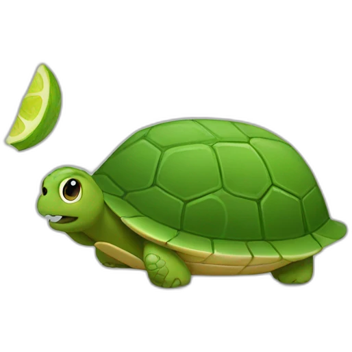 Turtle-eat-salad emoji
