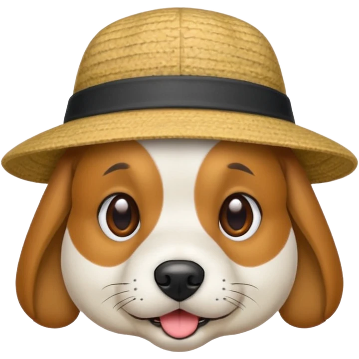 dog wearing a hat emoji