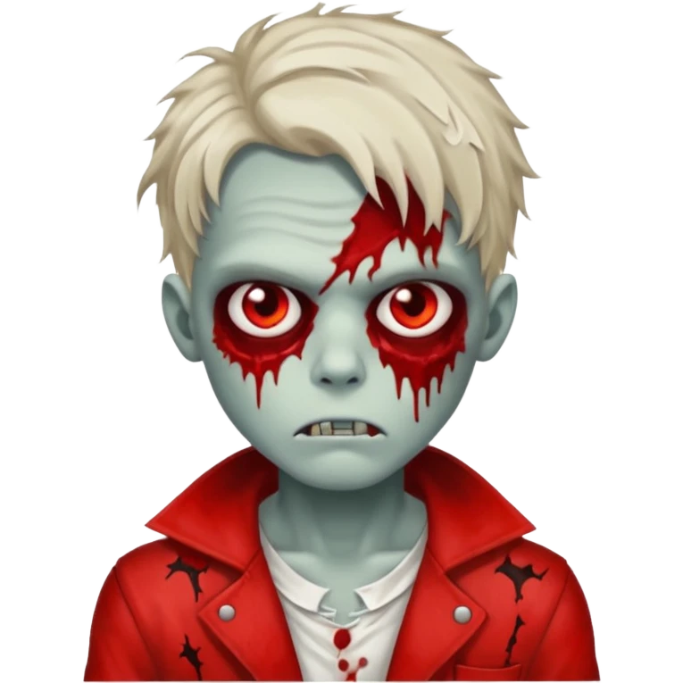 a zombie boy with eyebrow piercing and wavy medium hair emoji