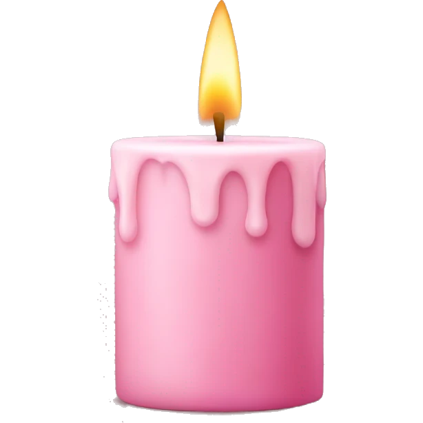 light pink candle emoji