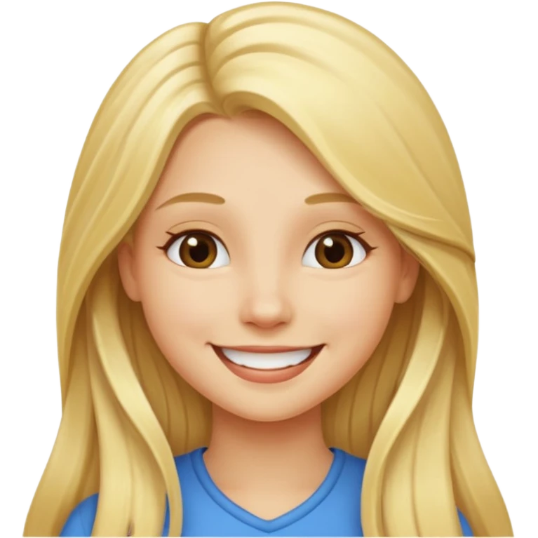 Long hair blonde girl  emoji
