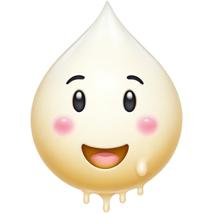 emoji with milk drops emoji