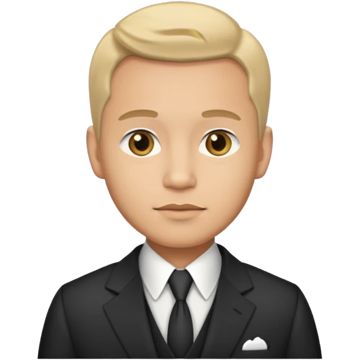 Man Old money style face emoji