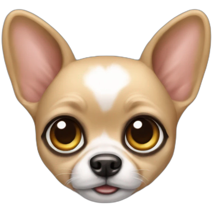 Un chiwawa avec des yeux boba emoji