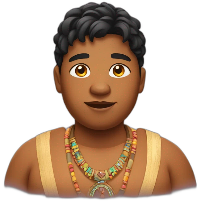A black fat Indian teen emoji