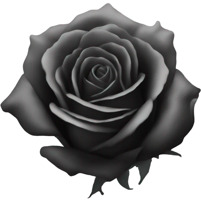 Black Blurred Rose emoji
